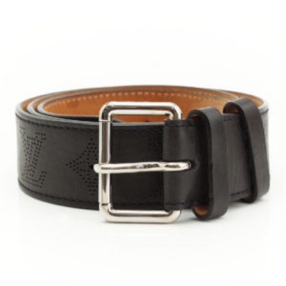 Louis Vuitton Accessories - Vintage Louis Vuitton black monogram belt 38 IN
